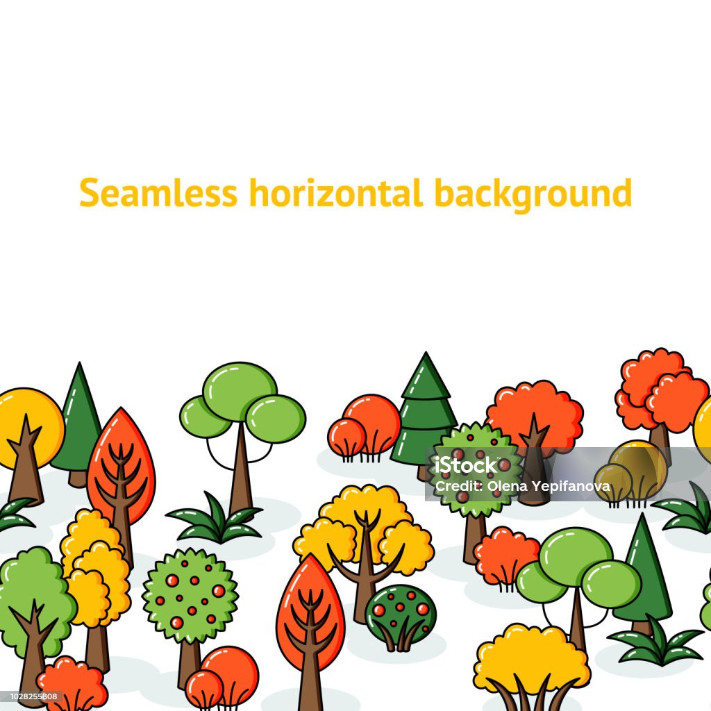 Bg Vector Pattern Forest Vector Background Seamless Pattern Trees Backdrop Forest Stock ...