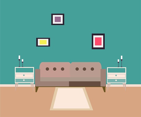 Home Furniture Interior Design Stock Illustration - Download Image Now ...