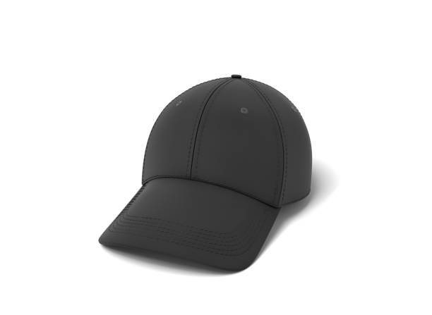 istock 3d rendering of a single new baseball cap made in black textile material lying on a white background 1028278394