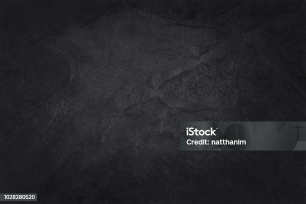 Dark Grey Black Slate Texture In Natural Pattern With High Resolution For Background And Design Art Work Black Stone Wall Stock Photo - Download Image Now