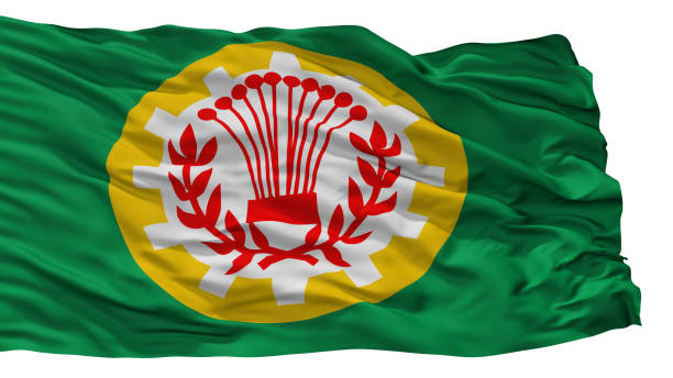 istock Daqahliya City Flag, Egypt, Isolated On White Background 1028287482