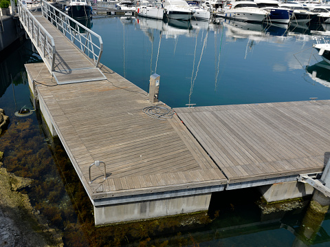 Arrival jetty in the marina