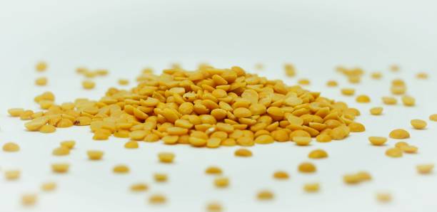istock Legume - uncooked lentil or mung daal, in closeup view 1028292060