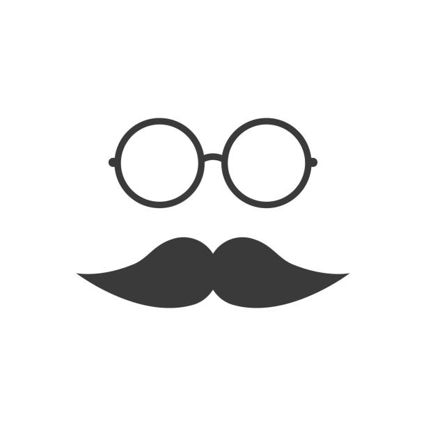 ÐеÑаÑÑ Mustache with retro glasses icons. Vector illustration background of the cool guy wearing sunglasses stock illustrations