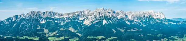 wilder kaiser mountain in austria - view from hartkaiser