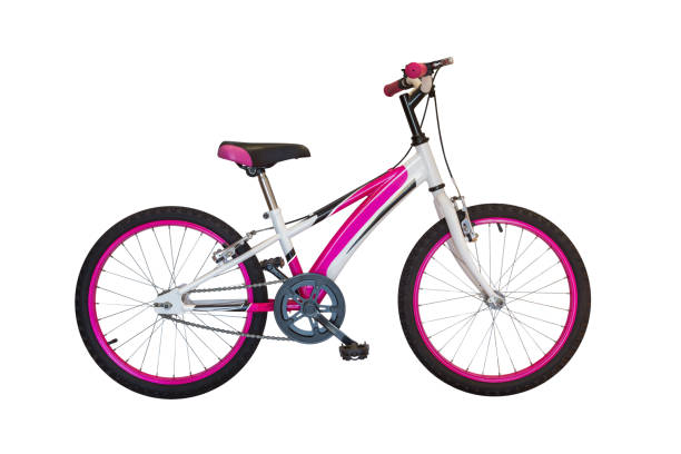 istock pink bicycle isolated on white background 1028305434
