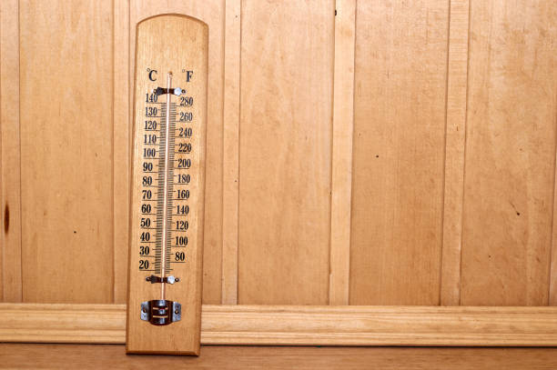 istock thermometer in Russian wooden sauna 1028318914