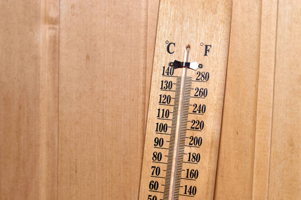 istock thermometer in traditional wooden bathhouse 1028318940