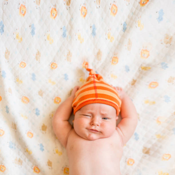 sweet little baby looking at camera