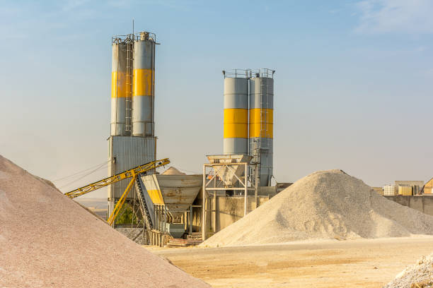 istock Open pit mine for extraction of stone and other minerals 1028343224