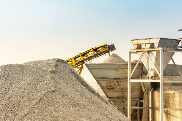 istock Open pit mine for extraction of stone and other minerals 1028343324