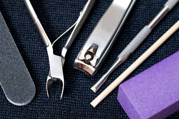 istock Manicure implements macro on a terrycloth towel 1028343422