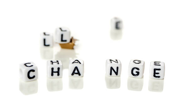 istock White cubes with word challenge creating new word change 1028346656
