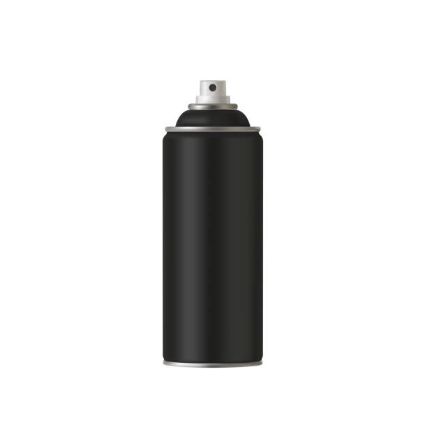 istock Black Paint Aerosol Spray Metal Bottle Can, Graffiti, Deodorant, Household Chemicals, Poison. 1028363684