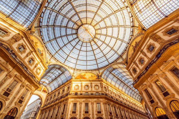 Galleria Vittorio Emanuele II in Milan stock photo