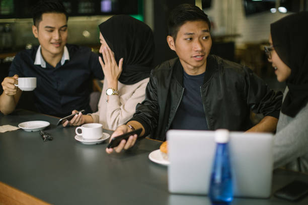 istock Friends spending time together in the cafe 1028383336