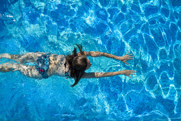 istock Woman swimming in the pool 1028386888