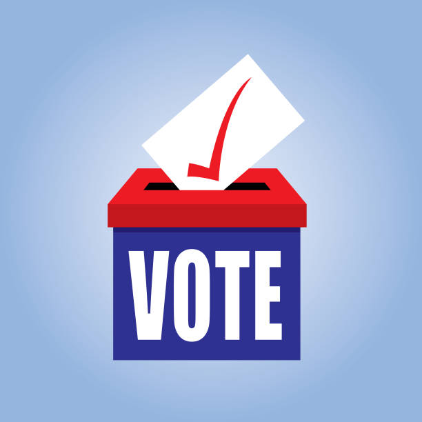 ilustraciones, imágenes clip art, dibujos animados e iconos de stock de urna icono - voting election ballot box box
