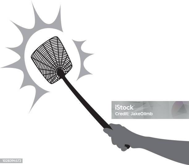 Fly Swatter Smack Silhouette Stock Illustration - Download Image Now - Fly Swatter, Fly - Insect, Housefly