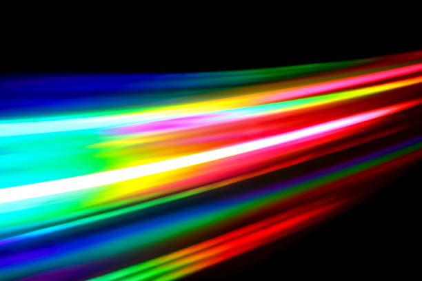 light spectrum - prism spectrum laser rainbow imagens e fotografias de stock
