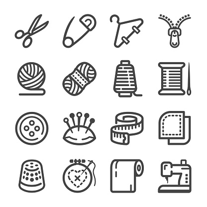sewing icon set