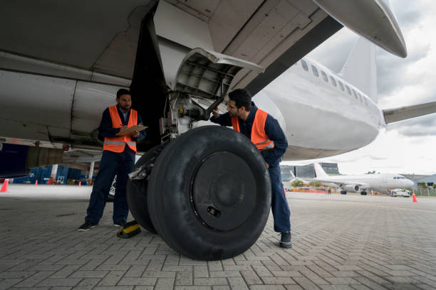 istock Ground crew working at the airport 1028421558