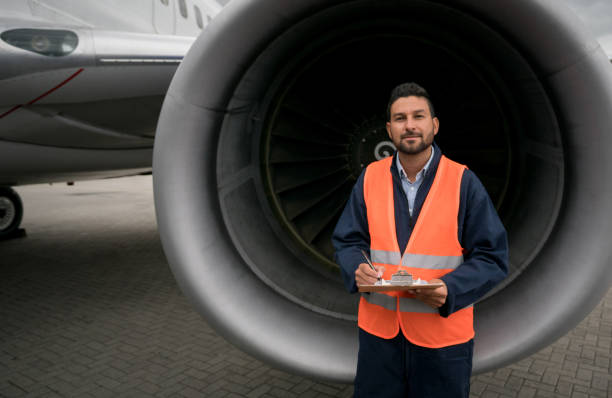 istock Ground technician working at the airport 1028421574