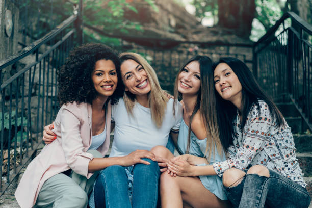 istock Portrait of four best girlfriends 1028440144