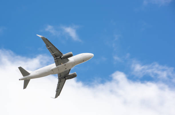istock Airplane flying in the sky 1028463140