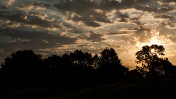 istock Dawn in the country, sunrise on one side 1028471710