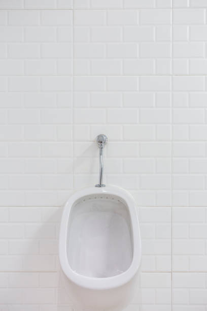 Ceramic Bathroom Urinal stock photo