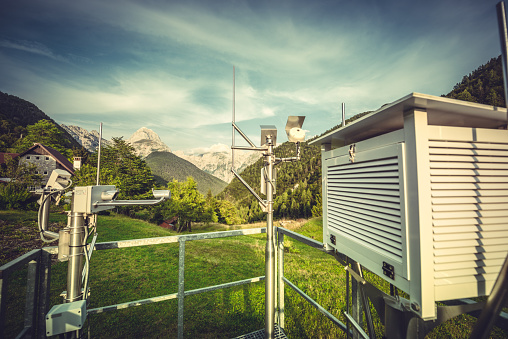 Weather station in the mountains