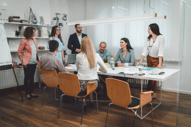 istock Group of people brainstorming and working in the office 1028492046