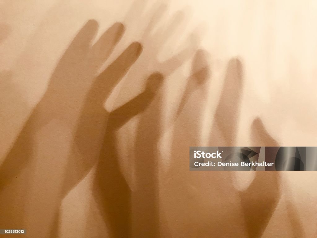 Shadow Hands Interacting Reaching Stock Photo - Download Image Now ...