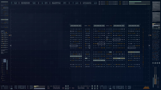 Abstract Running Numbers Code Hacking And Source Code Stock Photo ...