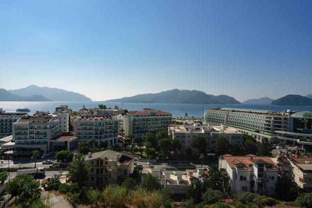 istock Beautiful Turkish hotel landscape on a sunny day 1028560054