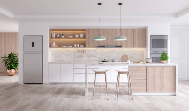 istock elegant contemporary kitchen room interior .3drender 1028572366