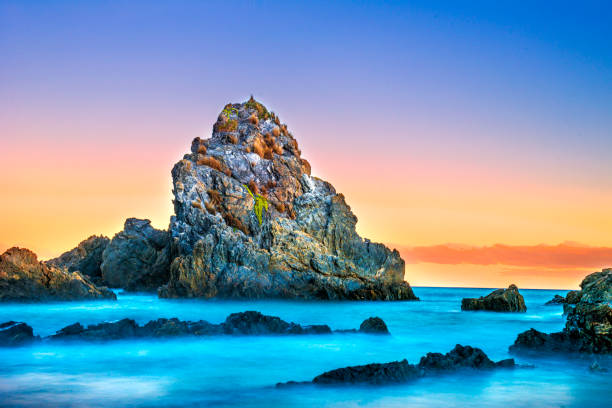 istock Morning glory, a beautiful morning at camel rock surf beach. 1028590370