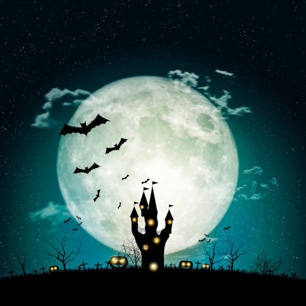 Happy Halloween design background stock photo