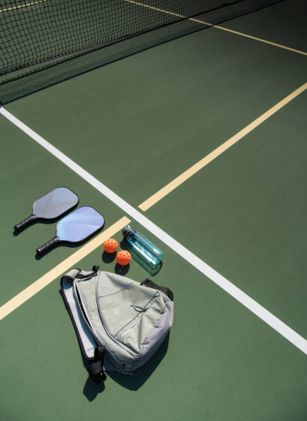 istock Pickleball equipment on court 1028599462