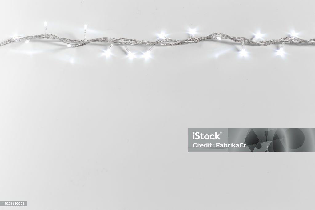 Christmas lights isolated on white background Christmas Lights Stock Photo