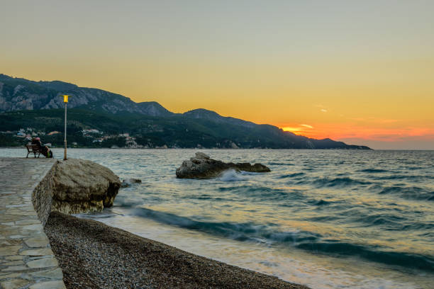 istock Beautiful sunset on the sea 1028613418