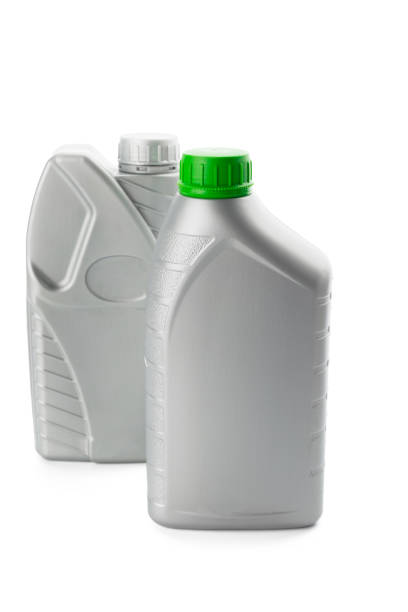 istock Plastic bottles from automobile oils isolated on white 1028619792