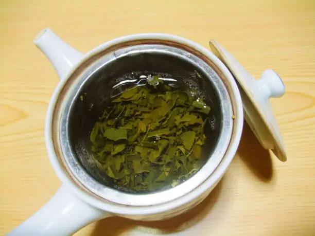 Tea-leaf in the teapot