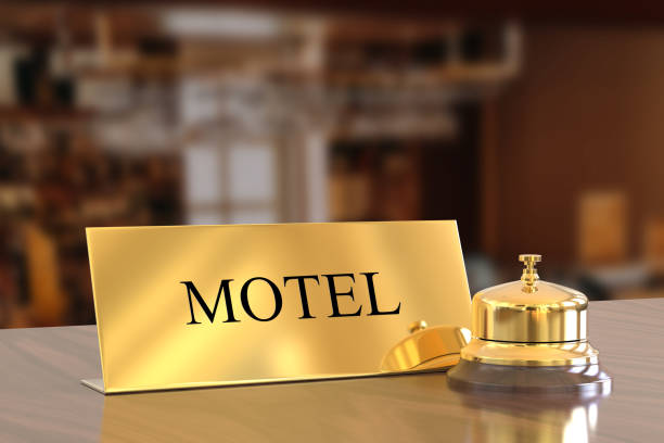istock Service bell on hotel reception desk 1028623294