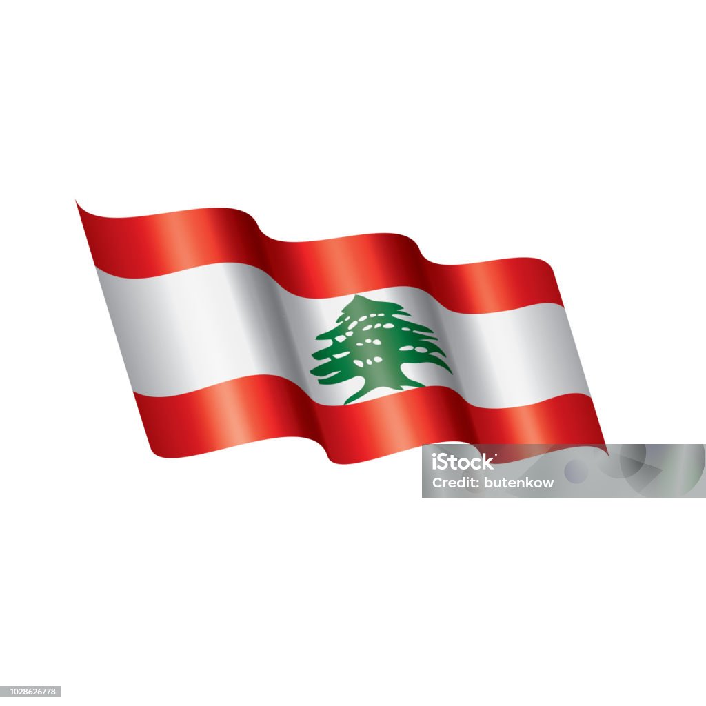 レバノンの国旗は、白の背景にベクトル画像 - イラスト素材...