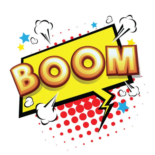 Vector illustration of Boom! Comic Speech Bubble, Cartoon 2