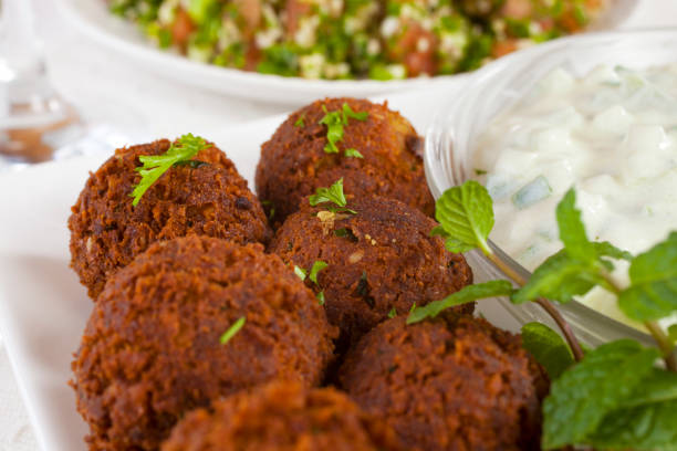 istock Falafel served with Tzatziki and Tabbouleh. 1028627348