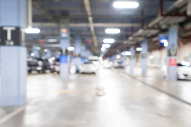 istock Abstract blur car parking lot for background 1028631652