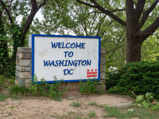 istock Washington DC welcome sign sitting Arlington and Georgetown 1028631676